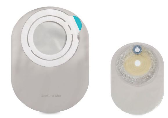 SENSURA MIO FLEX SISTEMA 2 PEZZI CON AGGANCIO ADESIVO SACCA COLOSTOMIA A FONDO CHIUSO TRASPARENTE 50MM 30 PEZZI - dottorbianchi.it