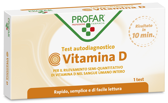 PROFAR TEST VITAMINA D RILEVAZIONE SEMI-QUANTITATIVA VITAMINA D NEL SANGUE UMANO INTERO 1 PEZZO - dottorbianchi.it