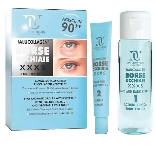 NATUR UNIQUE IALUCOLLAGEN BORSE E OCCHIAIE XXXS TONICO 10 ML + 30 ML - dottorbianchi.it