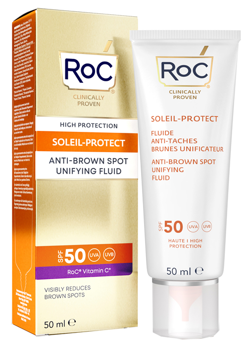 ROC FLUIDO SOLARE VISO SPF 50+ ANTIMACCHIE BRUNE  50 ML - dottorbianchi.it