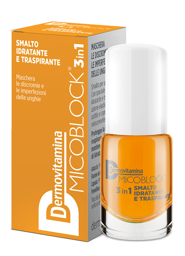 DERMOVITAMINA MICOBLOCK 3 IN 1 SMALTO IDRATANTE E TRASPIRANTE GIALLO 5 ML - dottorbianchi.it