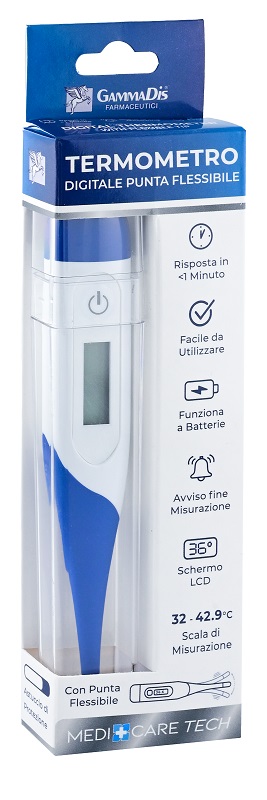 TERMOMETRO DIGITALE PUNTA FLESSIBILE CON CUSTODIA PROTETTIVA - dottorbianchi.it