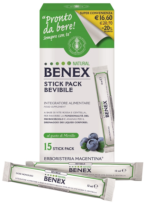 BENEX BEVIBILE 15 STICK DA 12 ML TAGLIO PREZZO - dottorbianchi.it