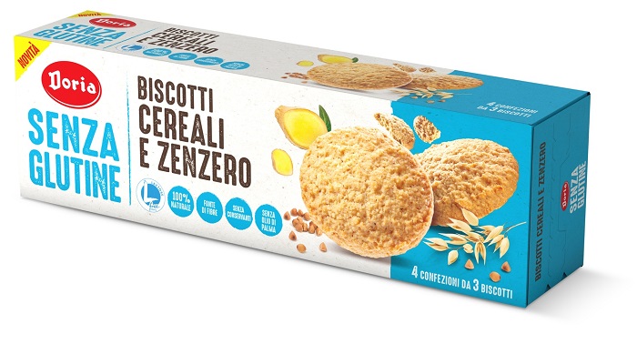DORIA BISCOTTI CEREALI-ZENZERO 4X37,5 G - dottorbianchi.it