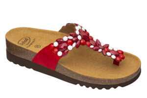 ALICIA FLIP-FLOP MICROFIBRA ROSSO/BIANCO 36 - dottorbianchi.it