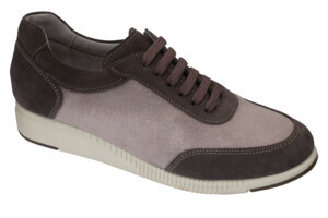 JANET SNEAKER GLITTER ROSA ANTICO/MOKA 36 - dottorbianchi.it