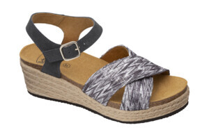 SEVILLA SANDAL TEXTILE+SUEDE W GRIGIO/MULTI 39 - dottorbianchi.it