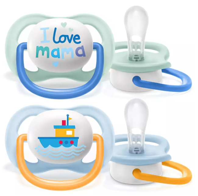 AVENT ULTRA AIR SUCCHIETTO MAMA/BOAT MASCHIO 0-6 MESI 2 PEZZI - dottorbianchi.it