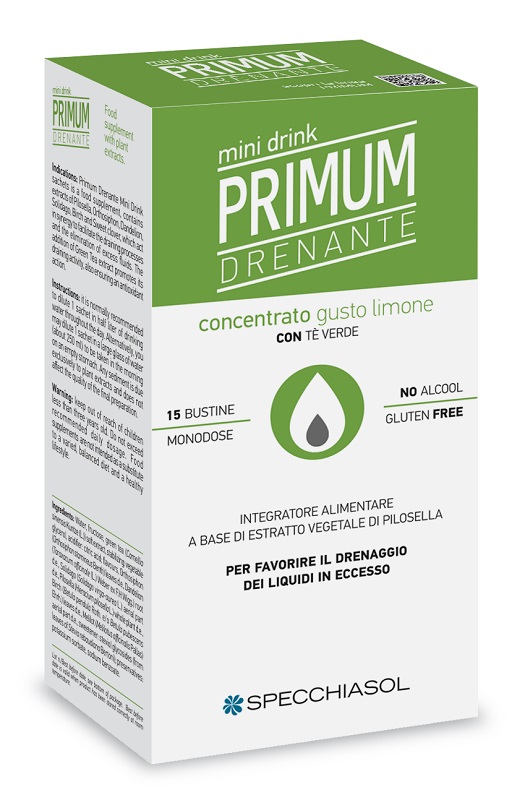 PRIMUM DRENANTE MINIDRINK LIMONE 15 STICK DA 10 ML - dottorbianchi.it