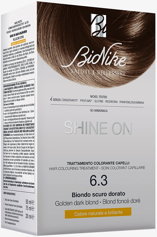 SHINE ON BIONDO SCURO DORATO 6,3 FLACONE 75 ML + TUBO 50 ML - dottorbianchi.it