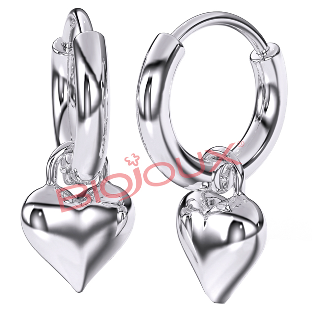 BJT227 ORECCHINO HOOP HEART - dottorbianchi.it