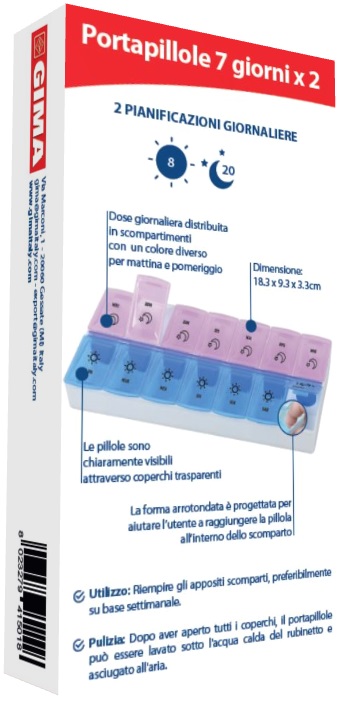 PORTAPILLOLE SETTIMANALE 7 GIORNI X 2 - dottorbianchi.it
