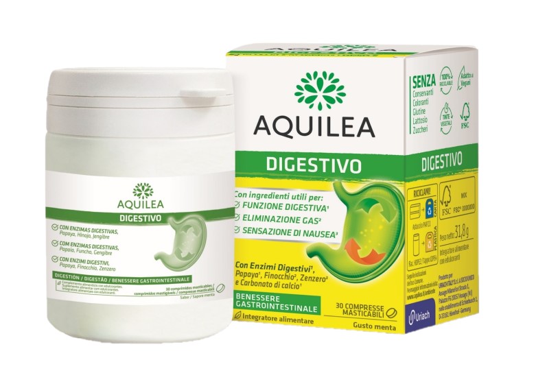 AQUILEA DIGESTIVO 30 COMPRESSE MASTICABILI - dottorbianchi.it