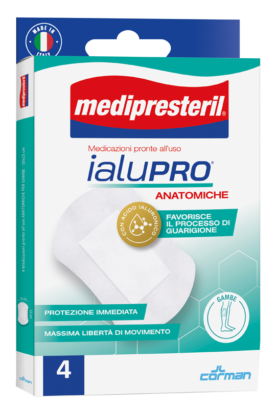 MEDIPRESTERIL IALUPRO GAMBE 10X15 CM 4 PEZZI - dottorbianchi.it