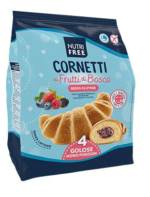 NUTRIFREE CORNETTI AI FRUTTI DI BOSCO 4 PEZZI DA 60 G - dottorbianchi.it