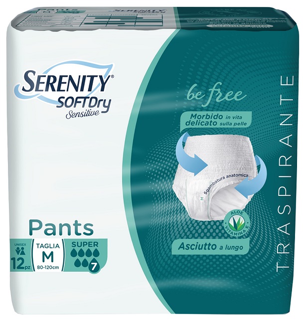 SERENITY PANTS SD SENSITIVE SUPER M 12 PEZZI - dottorbianchi.it