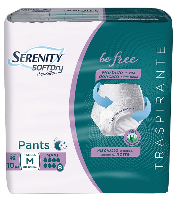 SERENITY PANTS SD SENSITIVE BE FREE MAXI M 10 PEZZI - dottorbianchi.it