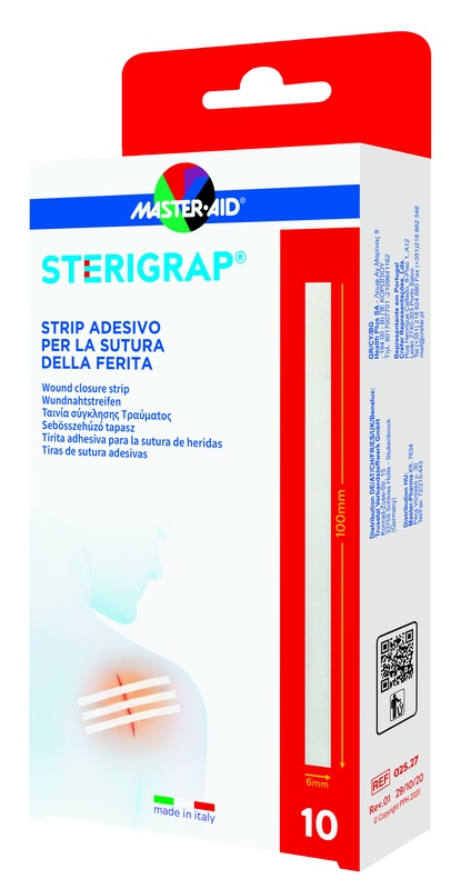 MASTER-AID STERIGRAP STRIP ADESIVO SUTURA FERITE 100X6 MM 10 PEZZI - dottorbianchi.it