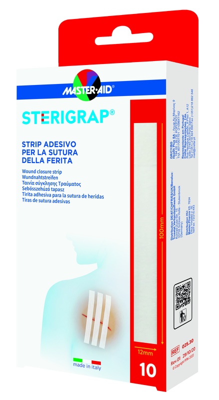 MASTER-AID STERIGRAP STRIP ADESIVO SUTURA FERITE 100X12 MM 6 PEZZI - dottorbianchi.it