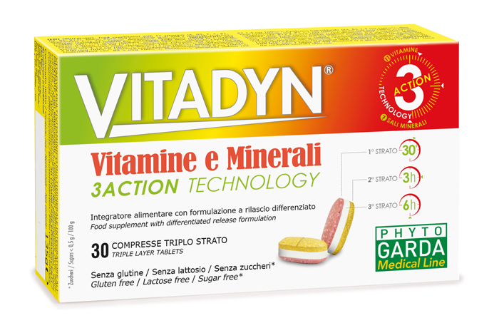 VITADYN VITAMINE/MINERALI 30 COMPRESSE RILASCIO DIFFERENZIATO - dottorbianchi.it