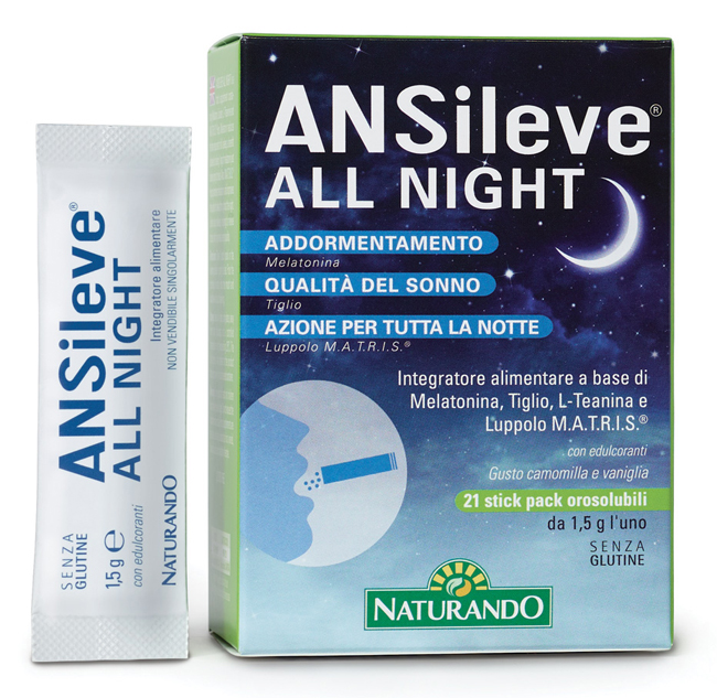 ANSILEVE ALL NIGHT 21 STICK PACK OROSOLUBILI - dottorbianchi.it