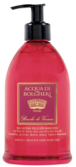 ACQUA DI BOLGHERI SAPONE DELICATO BIO BACCHE DI VINUM 500 ML - dottorbianchi.it
