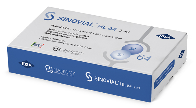 SIRINGA INTRA-ARTICOLARE SINOVIAL HL 64 32 MG + 32 MG 1 FS 2 ML AGO GAUGE 21 - dottorbianchi.it