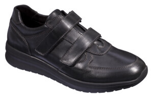 CALZATURA LIAM 2 STRAPS LEATHER MAN BLACK 41 - dottorbianchi.it