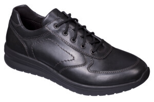 CALZATURA LIAM LACES LEATHER MAN BLACK 44 - dottorbianchi.it