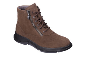 CALZATURA YORK DOUBLE ZIP SUEDE WOMAN COFFEE 39 - dottorbianchi.it