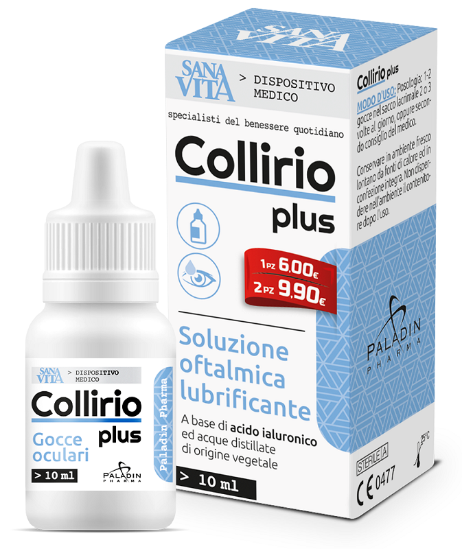 GOCCE OCULARI SANAVITA COLLIRIO PLUS 10 ML - dottorbianchi.it