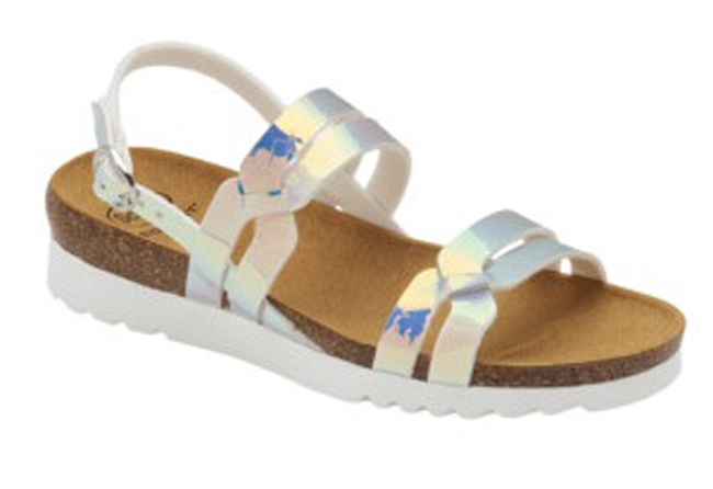 CANCUN SANDAL SIMILPELLE IRIDESCENTE MULTICOLOR 36 - dottorbianchi.it