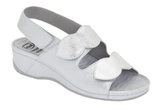 NIVES SANDAL ARGENTO PELLE SCAMOSCIATA 37 - dottorbianchi.it