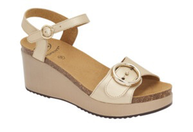 MALIBU' SANDAL PELLE PERLATA PLATINO 38 - dottorbianchi.it