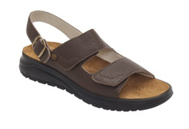 GABRIEL SANDAL MAN PELLE BOTTALATA MARRONE 42 - dottorbianchi.it