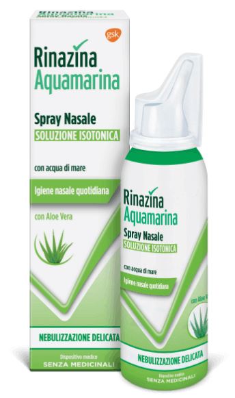 RINAZINA AQUAMARINA FAMILY SPRAY NASALE ISOTONICO DELICATO 100 ML - dottorbianchi.it