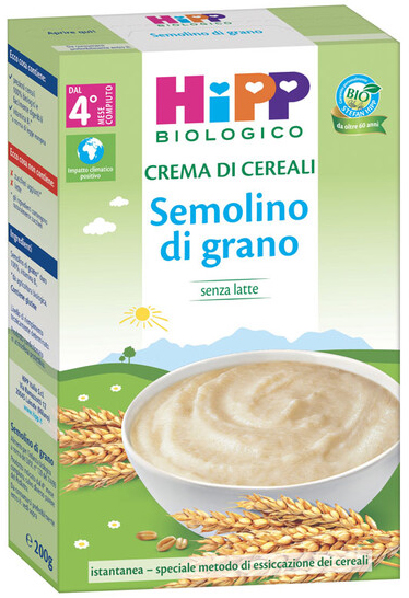 HIPP BIO CREMA CEREALI SEMOLINO DI GRANO 200 G - dottorbianchi.it