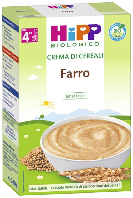 HIPP BIO CREMA CEREALI FARRO 200 G - dottorbianchi.it