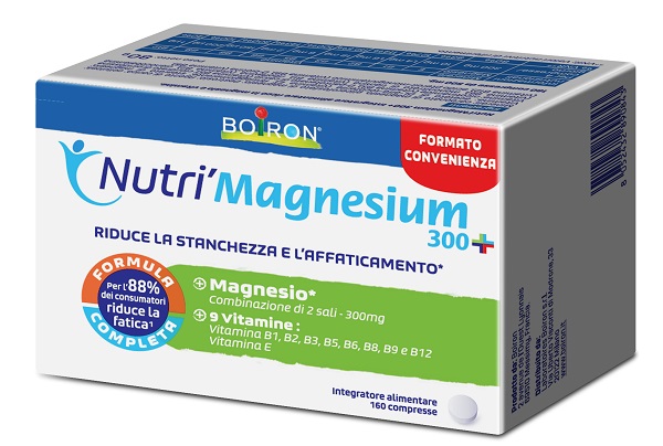 NUTRI'MAGNESIUM 300+ 160 COMPRESSE DA 500 MG SENZA GLUTINE NATURALMENTE PRIVO DI LATTOSIO - dottorbianchi.it