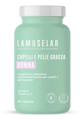 LAMUSELAB CAPELLI E PELLE GRASSA DONNA 90 CAPSULE - dottorbianchi.it
