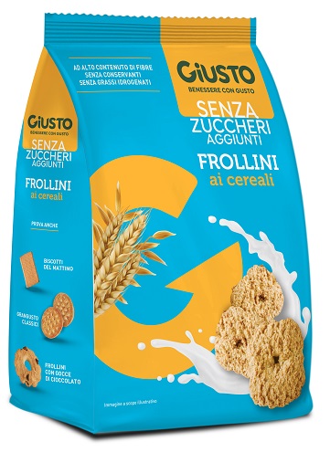 GIUSTO SENZA ZUCCHERO FROLLINI AI CEREALI SENZA ZUCCHERO 350 G - dottorbianchi.it