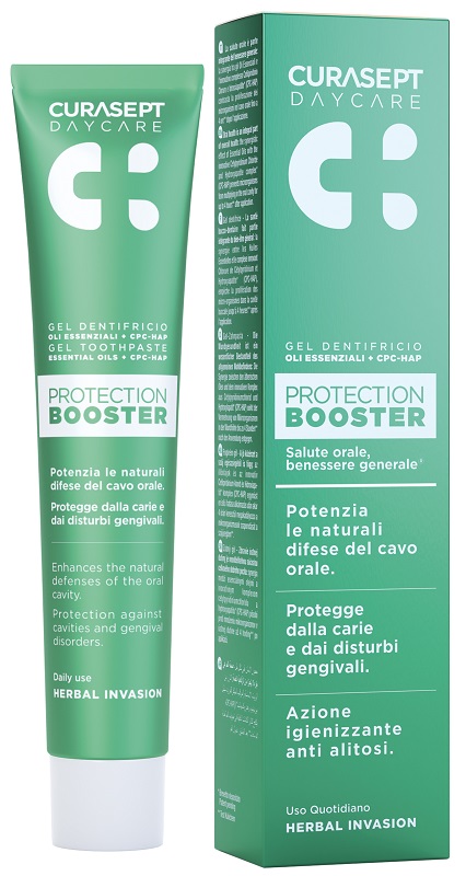 CURASEPT DAYCARE DENTIFRICIO PROTECTION BOOSTER HERBAL INVASION 75 ML - dottorbianchi.it