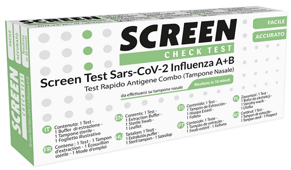 SCREEN TEST ANTIGENICO RAPIDO SARS-COV-2 + INFLUENZA TAMPONI NASALI SCREEN COVID + INFLUENZA - dottorbianchi.it