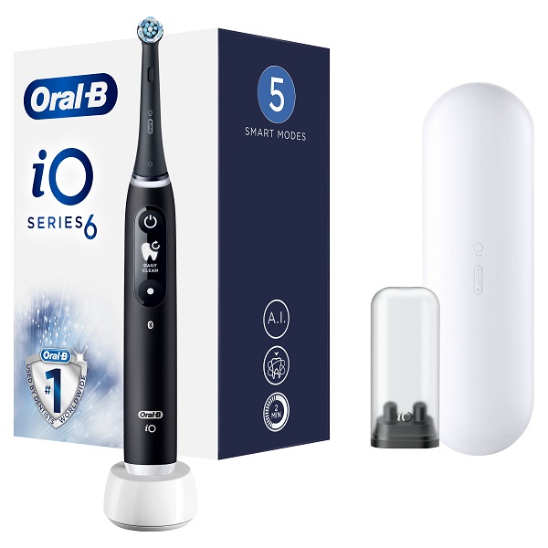 ORAL-B IO 6 BLACK SPAZZOLINO ELETTRICO + 2 REFILL - dottorbianchi.it