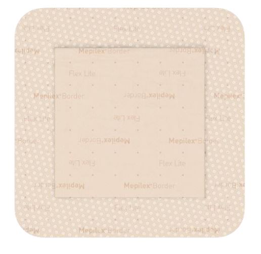 MEDICAZIONE IN SCHIUMA DI POLIURETANO MEPILEX BORDER FLEX LITE 7,5X7,5 CM 5 PEZZI - dottorbianchi.it