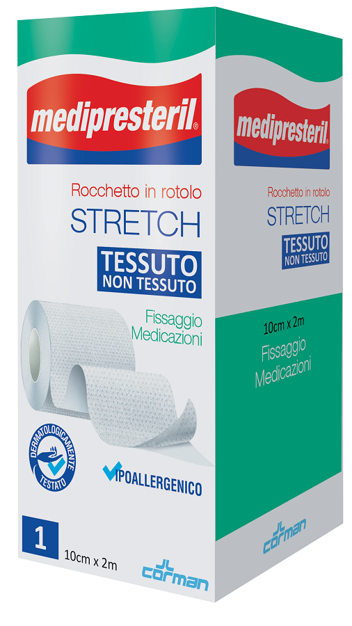 MEDIPRESTERIL ROCCHETTO ROTOLO STRETCH TESSUTO NON TESSUTO 10 CM X 200 CM - dottorbianchi.it