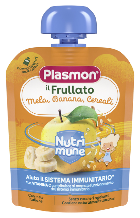 PLASMON NUTRI-MUNE MELA/BANANA/CEREALI 85 G - dottorbianchi.it