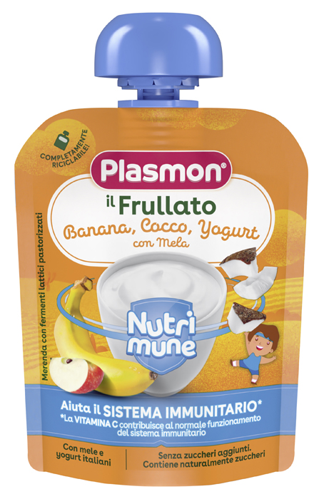 PLASMON NUTRI-MUNE BANANA/COCCO/YOGURT CON MELA 85 G - dottorbianchi.it