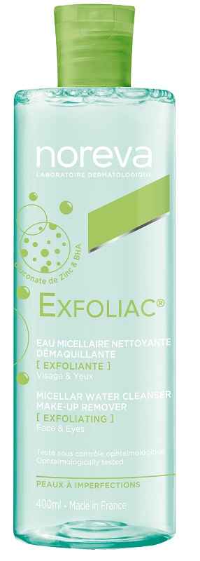 EXFOLIAC ACQUA MICELLARE DETERGENTE STRUCCANTE ESFOLIANTE 400 ML - dottorbianchi.it