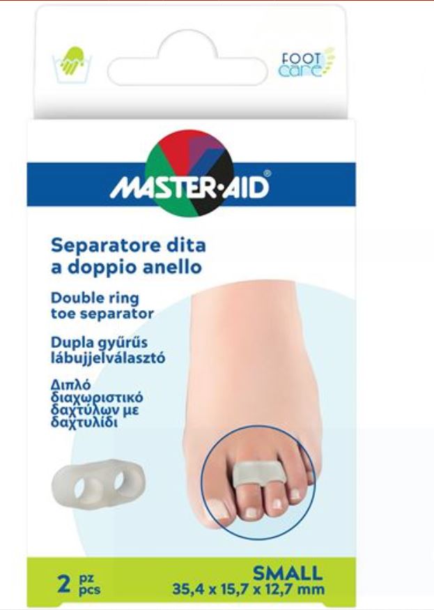SEPARATORE DITA MASTER-AID FOOTCARE CON ANELLO DOPPIO SMALL 2 PEZZI C10 - dottorbianchi.it